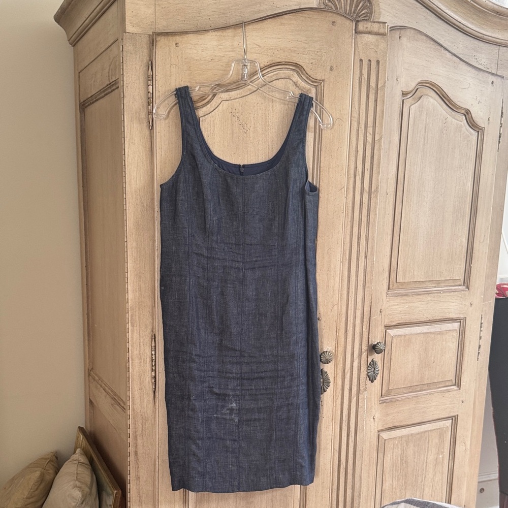 Elegant Blue Denim Dress